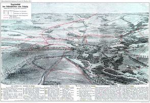 Historische Landkarte: Völkerschlacht bei Leipzig am 16. und 18. Oktober 1813 aus Vogelsicht ( (A2 gefaltet auf A4) von Rockstuhl,  Harald