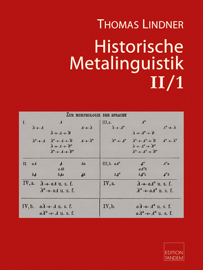 Historische Metalinquistik von Lindner,  Thomas