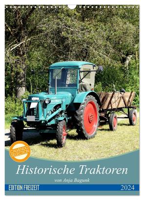 Historische Traktoren (Wandkalender 2024 DIN A3 hoch), CALVENDO Monatskalender von Bagunk,  Anja
