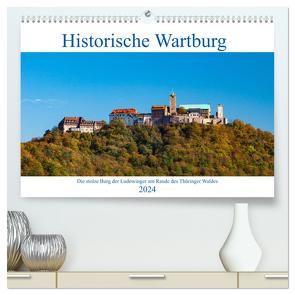 Historische Wartburg (hochwertiger Premium Wandkalender 2024 DIN A2 quer), Kunstdruck in Hochglanz von Brack,  Roland