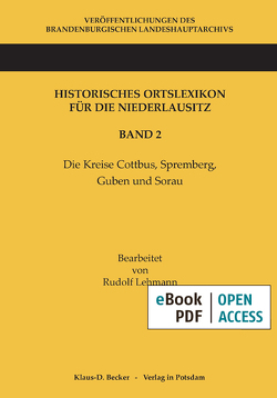 Historisches Ortslexikon für die Niederlausitz von Lehmann,  Rudolf