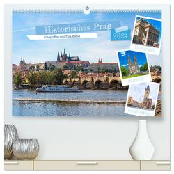 Historisches Prag (hochwertiger Premium Wandkalender 2024 DIN A2 quer), Kunstdruck in Hochglanz von Rabus,  Tina