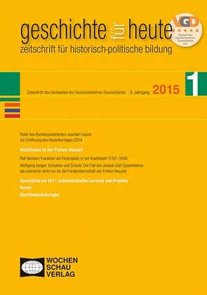 Hochfinanz in der frühen Neuzeit von Banken,  Rolf, Bundesverband der Geschichtslehrer Deutschlands, Gauck,  Joachim, Geiger,  Wolfgang