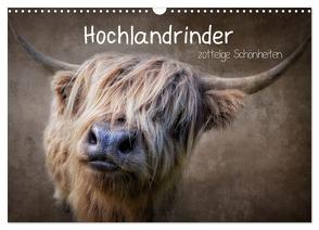 Hochlandrinder – Zottelige Schönheiten (Wandkalender 2024 DIN A3 quer), CALVENDO Monatskalender von Moeckel,  Claudia