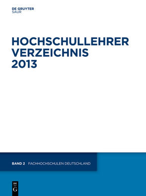 Hochschullehrer Verzeichnis / Fachhochschulen Deutschland