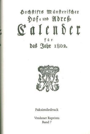 Hochstifts Münsterischer Hof- und Adreß-Calender für das Jahr 1802 von Hemmerling,  Johann Georg