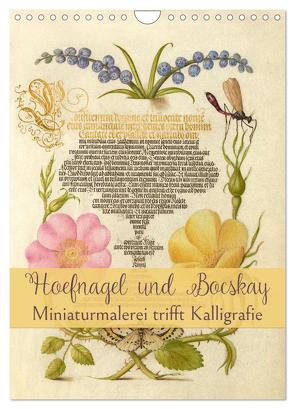 Hoefnagel und Bocskay – Miniaturmalerei trifft Kalligrafie (Wandkalender 2024 DIN A4 hoch), CALVENDO Monatskalender von Camadini Switzerland,  Marena