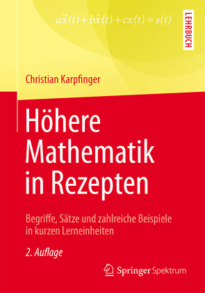 Höhere Mathematik in Rezepten von Karpfinger,  Christian