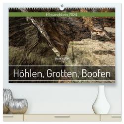 Höhlen, Grotten, Boofen – Elbsandstein (hochwertiger Premium Wandkalender 2024 DIN A2 quer), Kunstdruck in Hochglanz von Walther,  Kevin