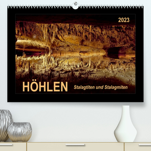 Höhlen, Stalaktiten und Stalagmiten (Premium, hochwertiger DIN A2 Wandkalender 2023, Kunstdruck in Hochglanz) von Roder,  Peter