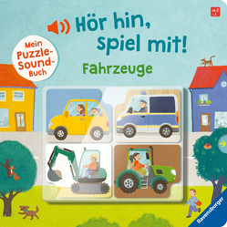 Hör hin, spiel mit! Mein Puzzle-Soundbuch: Fahrzeuge von Faust,  Christine, Grimm,  Sandra