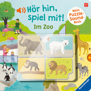 Hör hin, spiel mit! Mein Puzzle-Soundbuch: Im Zoo von Faust,  Christine, Grimm,  Sandra