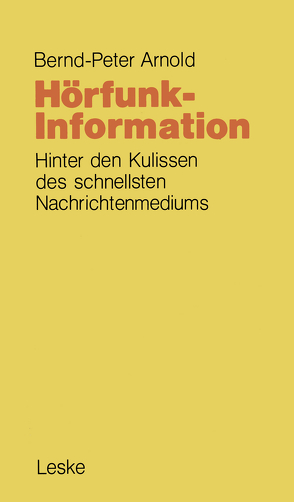 Hörfunk-Information von Arnold,  Bernd-Peter