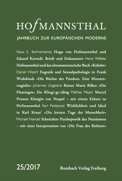 Hofmannsthal Jahrbuch zur Europäischen Moderne von Bergengruen,  Maximilian, Honold,  Alexander, Neumann,  Gerhard, Renner,  Ursula, Schnitzler,  Günter, Wunberg,  Gotthart