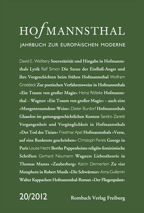 Hofmannsthal Jahrbuch zur Europäischen Moderne von Bergengruen,  Maximilian, Neumann,  Gerhard, Renner,  Ursula, Schnitzler,  Günter, Wunberg,  Gotthart