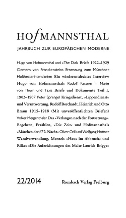 Hofmannsthal Jahrbuch zur Europäischen Moderne von Bergengruen,  Maximilian, Neumann,  Gerhard, Renner,  Ursula, Schnitzler,  Günter, Wunberg,  Gotthart