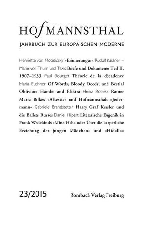Hofmannsthal Jahrbuch zur Europäischen Moderne von Bergengruen,  Maximilian, Neumann,  Gerhard, Renner,  Ursula, Schnitzler,  Günter, Wunberg,  Gotthart