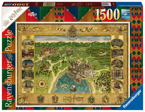 Ravensburger Puzzle 16599 – Hogwarts Karte – 1500 Teile Puzzle für Erwachsene und Kinder ab 14 Jahren, Harry Potter Fan-Artikel
