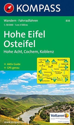 KOMPASS Wanderkarte Hohe Eifel – Osteifel – Hohe Acht – Cochem – Koblenz von KOMPASS-Karten GmbH