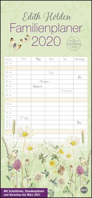 Holden Familienplaner Kalender 2020 von Heye, Holden,  Edith