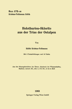 Holothurien-Sklerite aus der Trias der Ostalpen von Tollmann,  Edith