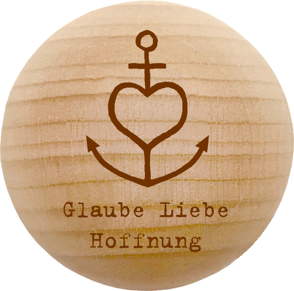 Holz-Handschmeichler – Glaube, Liebe, Hoffnung