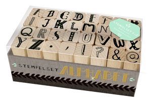 Holzstempel-Set – Alphabet