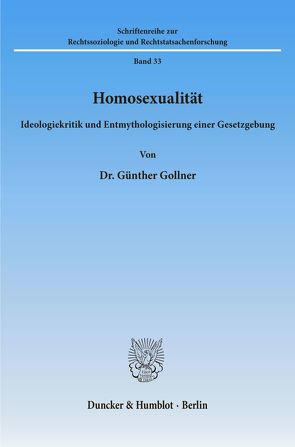 Homosexualität. von Gollner,  Günther