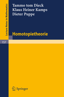 Homotopietheorie von Dieck,  T.tom, Kamps,  K. H., Puppe,  D.