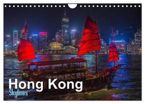 Hong Kong – Skylines (Wandkalender 2024 DIN A4 quer), CALVENDO Monatskalender von Michelis,  Jakob