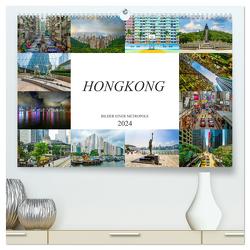 Hongkong Bilder einer Metropole (hochwertiger Premium Wandkalender 2024 DIN A2 quer), Kunstdruck in Hochglanz von Meutzner,  Dirk