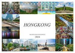 Hongkong Bilder einer Metropole (Tischkalender 2024 DIN A5 quer), CALVENDO Monatskalender von Meutzner,  Dirk