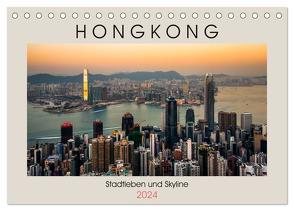 HONGKONG Skyline und Stadtleben (Tischkalender 2024 DIN A5 quer), CALVENDO Monatskalender von Rost,  Sebastian
