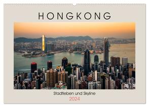 HONGKONG Skyline und Stadtleben (Wandkalender 2024 DIN A2 quer), CALVENDO Monatskalender von Rost,  Sebastian