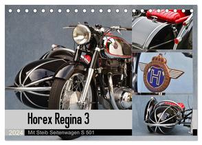 Horex Regina 3 mit Steib Seitenwagen S 501 (Tischkalender 2024 DIN A5 quer), CALVENDO Monatskalender von Laue,  Ingo