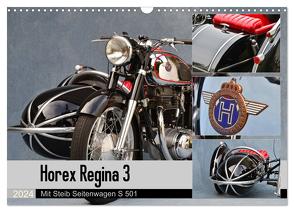 Horex Regina 3 mit Steib Seitenwagen S 501 (Wandkalender 2024 DIN A3 quer), CALVENDO Monatskalender von Laue,  Ingo
