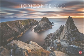Horizonte Kalender 2023. Traumhafte Landschafts-Fotos in einem großen Wandkalender. Kalender Großformat – ein spektakulärer Blickfang und Wandschmuck. von Heye