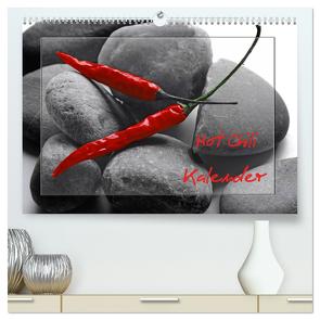 Hot Chili Küchen Kalender (hochwertiger Premium Wandkalender 2024 DIN A2 quer), Kunstdruck in Hochglanz von Riedel,  Tanja