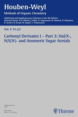 Houben-Weyl Methods of Organic Chemistry Vol. E 14a/3, 4th Edition Supplement von Büchel,  Karl Heinz, Ellinghaus,  Luise, Falbe,  Jürgen, Gassen,  Karl, Hagemann,  Herrmann