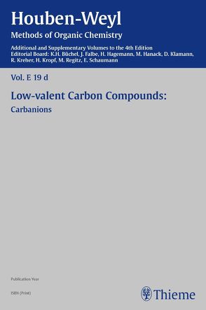 Houben-Weyl Methods of Organic Chemistry Vol. E 19d, 4th Edition Supplement von Backes,  Jutta, Brandsma,  Lambert, Braun,  Manfred, Hanack,  Michael, Lambert,  Christoph