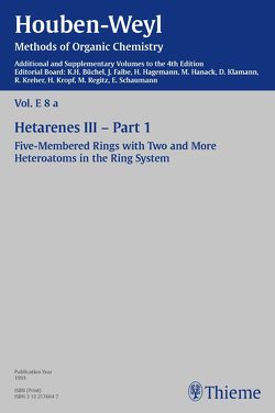 Houben-Weyl Methods of Organic Chemistry Vol. E 8a, 4th Edition Supplement von Carlsen,  Lars, Döpp,  Dietrich, Döpp,  Heinrike, Duus,  Fritz, Hartmann,  Horst