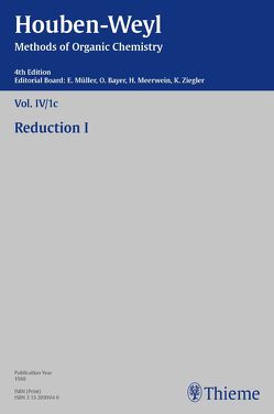 Houben-Weyl Methods of Organic Chemistry Vol. IV/1c, 4th Edition von Frahm,  A.W., Gieben-Tinapp,  Anette, Kropf,  Christine, Lehmann,  Jochen, Meise,  Werner