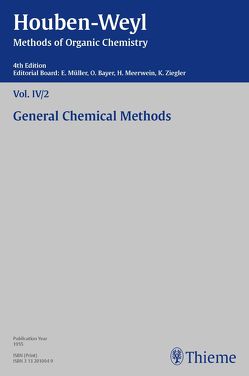 Houben-Weyl Methods of Organic Chemistry Vol. IV/2, 4th Edition von Hesse,  Gerhard, Krebs,  Josef, Kröper,  Hugo, Müller,  Peter, Müller-Dolezal,  Heidi