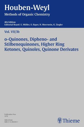 Houben-Weyl Methods of Organic Chemistry Vol. VII/3b, 4th Edition von Boldt,  Peter, Bracht,  Jürgen, Dominik,  Klaus, Dreher,  E.-L.