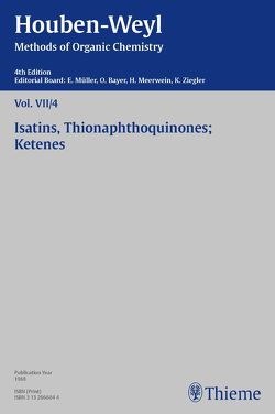 Houben-Weyl Methods of Organic Chemistry Vol. VII/4, 4th Edition von Müller,  Peter, Müller-Dolezal,  Heidi, Söll,  Hanna, Stoltz,  Renate