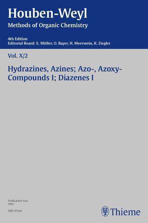 Houben-Weyl Methods of Organic Chemistry Vol. X/2, 4th Edition von Enders,  Edgar, Müller,  Peter, Müller-Dolezal,  Heidi, Söll,  Hanna, Stoltz,  Renate