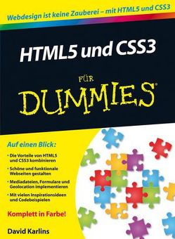 HTML5 und CSS3 für Dummies von Karlins,  David, Muhr,  Judith