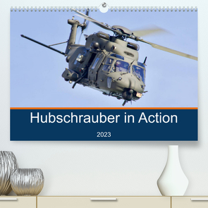 Hubschrauber in Action (Premium, hochwertiger DIN A2 Wandkalender 2023, Kunstdruck in Hochglanz) von MUC-Spotter