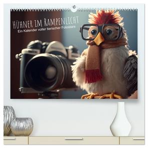 Hühner im Rampenlicht Ein Kalender voller tierischer Fotostars (hochwertiger Premium Wandkalender 2024 DIN A2 quer), Kunstdruck in Hochglanz von artefacti,  artefacti