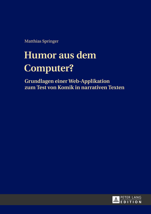 Humor aus dem Computer? von Springer,  Matthias